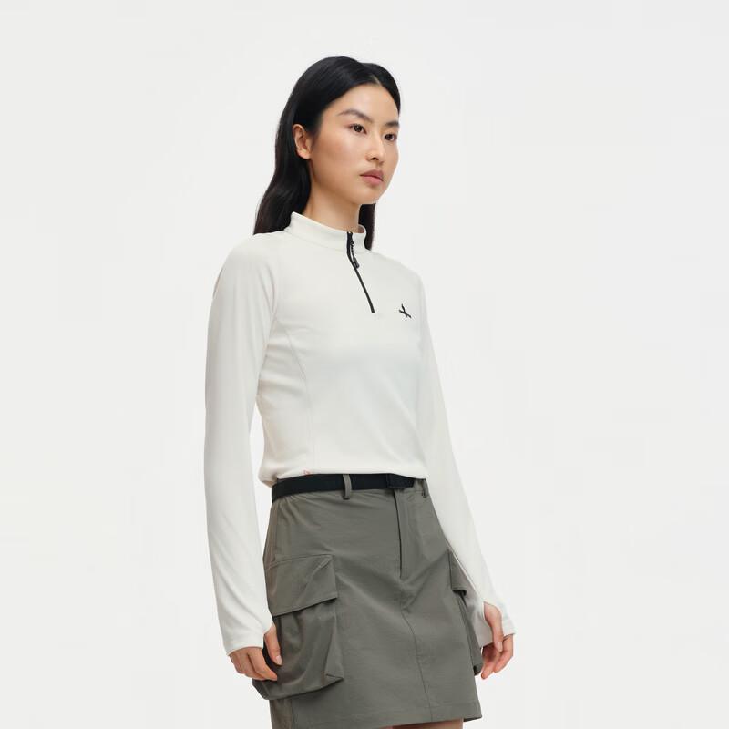 Biyinlefen Women s Lightweight Sun Protection Stand-Collar Long-Sleeve T-Shirt M