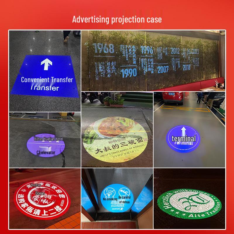 Waterproof Outdoor Logo & Text Projector Light for Shop Facades & Walls