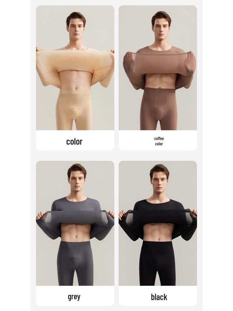 Herren Ultradünnes Warmes Unterwäsche-Set mit Hyaluronsäure Basisschicht für Herbst/Winter