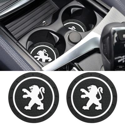 1/2Pcs Car Coaster Cup Holder Mat L Decoration Pad Interior Auto Accesories For Peugeot 206 307 308 3008 207 208 407 508 Rcz Rifte