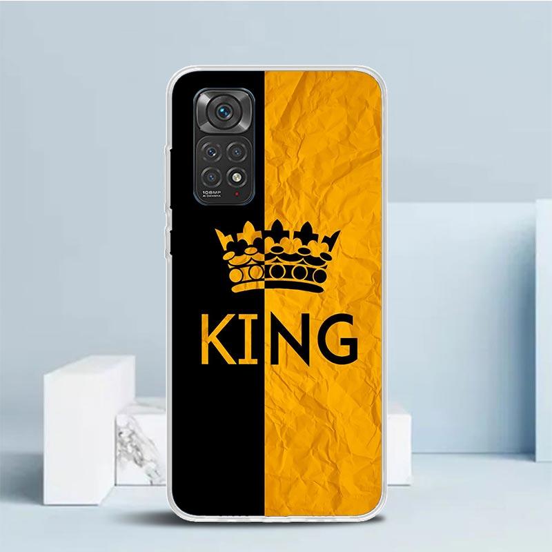 Lovers King Queen Phone Case For Xiaomi Redmi Note 15 14 14S 13 12S 12 Pro Plus 11S 11 11T 11E 10S 10 + Soft TPU Back Cover Redm