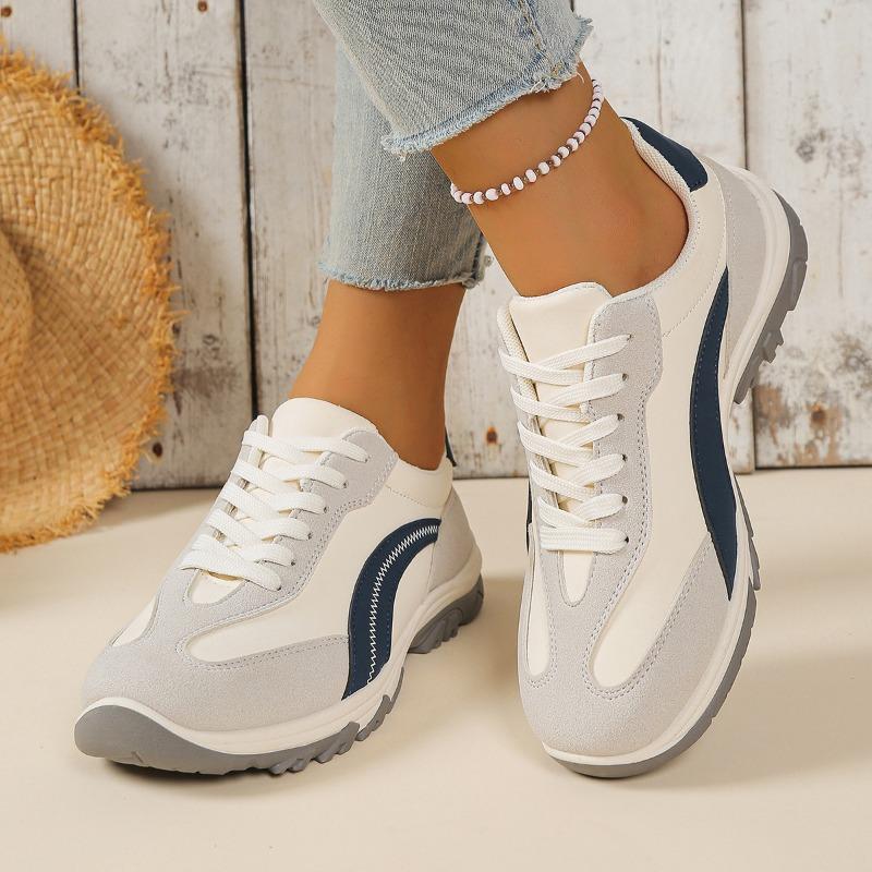Large Size Versatile Dad Shoes Women's Spring and Autumn New Color Matching Breathable Flat-soled Sports Shoes Casual Little White Shoes