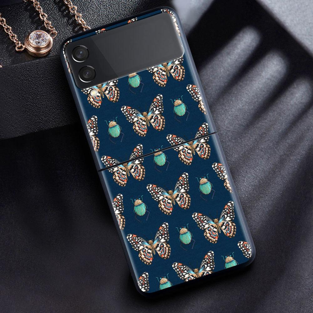 

Чехол-бабочка для Samsung Galaxy Z Flip 3, жесткий силиконовый противоударный чехол из ТПУ, роскошный чехол для телефона Samsung Z Flip3 5G