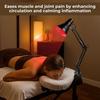 Therapy Lamp with 360° Rotatable Holder 200W Infrared Heat Lamp with R95 Diameter 3-Level Adjustable Stand Light for Muscle Pain Relief Blood