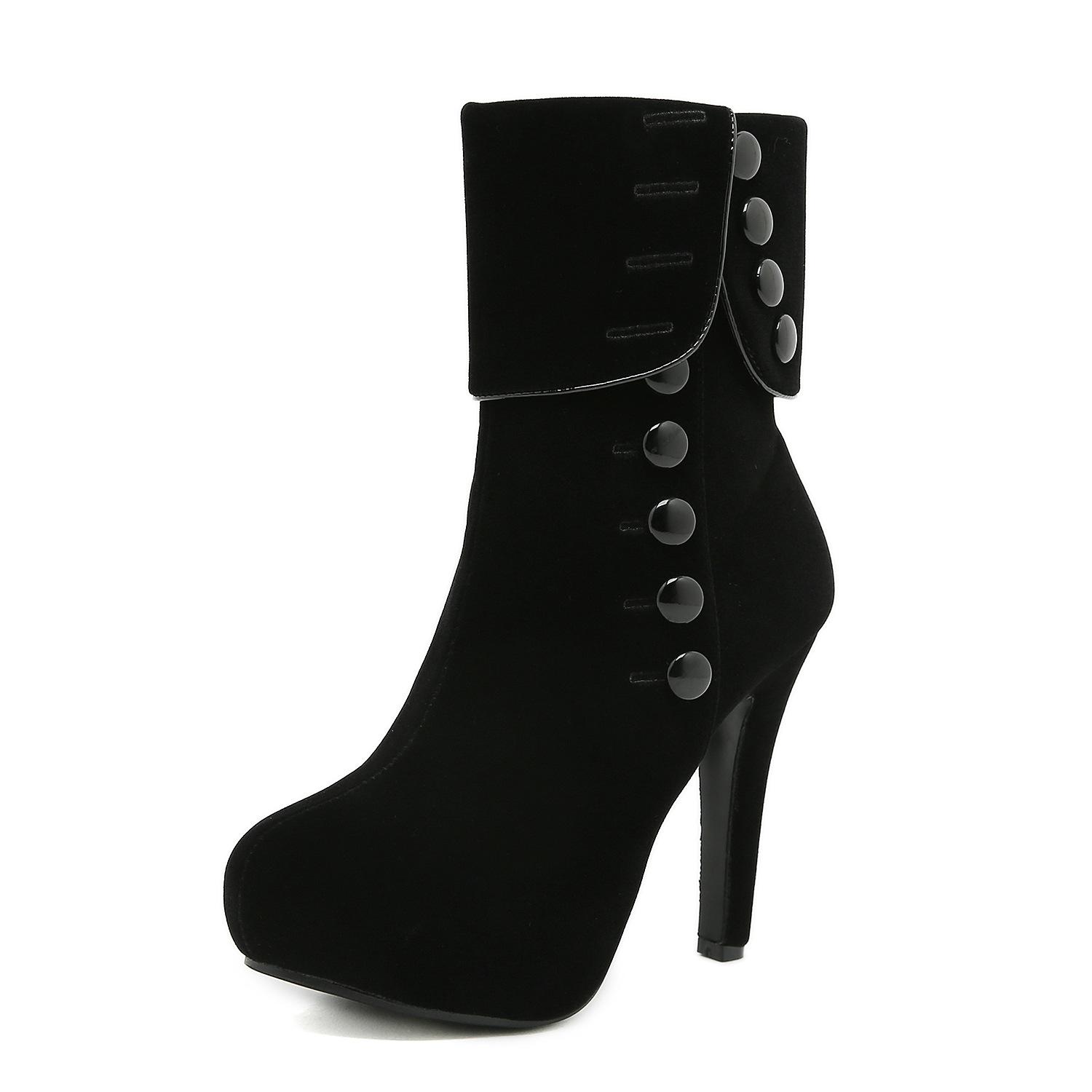 

Снова в продаже осенью и зимой, полусапоги Мартин, расклешенная шпилька, женские сапоги на высоком каблуке, женские сапоги большого размера красного цвета. 43 чёрный