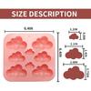 3 Pack 3D Cloud Shape Silicone Mold, Non-Stick Ice Cube Tray, Fondant Mold for Chocolate, Candy, Soap, Resin, and Baking Crafts