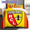 Racing Club De Lens Pattern Bedding Quilt Set  Home Decoration  Gift (1 * Duvet Cover + 2 * Pillowcase  Without Core)