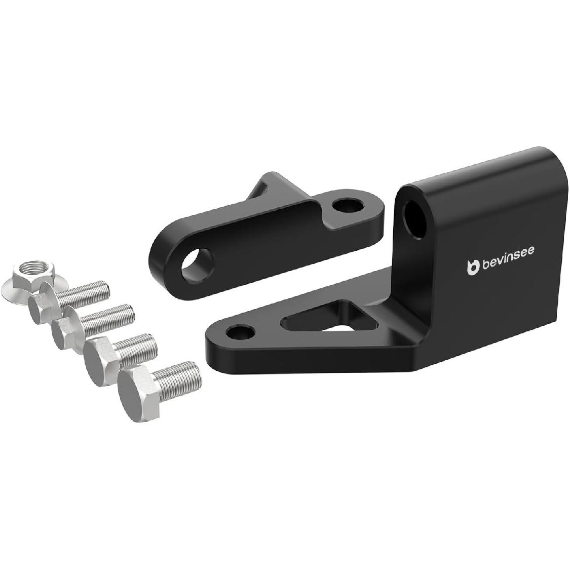 Bevinsee 4.0L Alternator Relocation Bracket Kit Compatible with Jeep XJ Wrangler Cherokee 1996-2002
