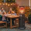 11 kW Gas Patio Heater with Continuous Regulation, Anti-Tip Protective Grid and 2 Wheels Black