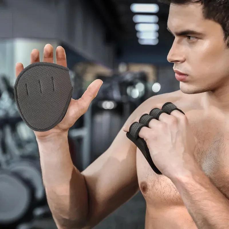 Reducere pentru nou-venit: Protector de palmă respirabil pentru bărbați, mănuși pentru gantere și haltere