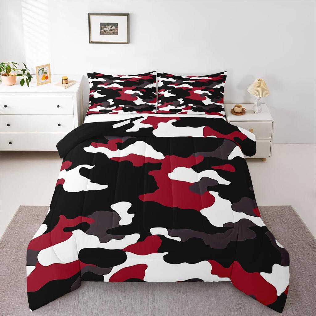 Erosebridal Teens Dirt Bike Comforter Set Twin Size, Motocross Rider Down Comforter for Kids Boys Adult Men, Motorbike Extreme Sport Bedding