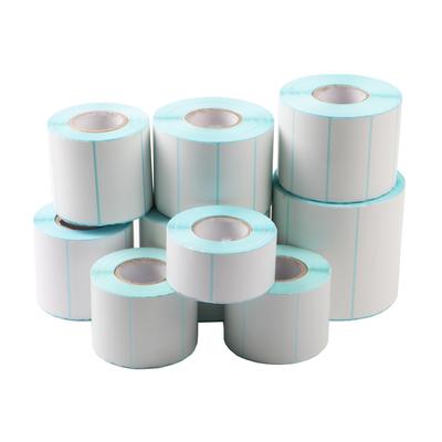 Waterproof 20-30-40-50-60-70MM Wide Blank Direct Print Thermal Paper Adhesive Labels Barcode Label Price Tag Roll Oil Proof