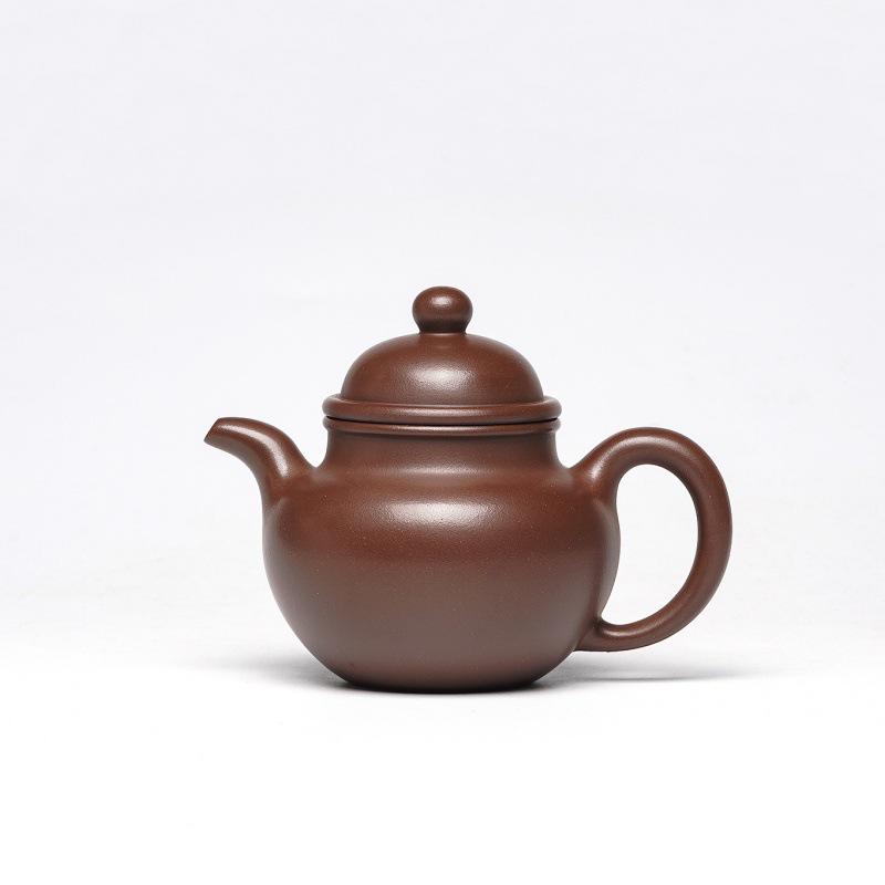 Yixing Zisha Handmade Qing Duoqiu Teapot with Bottom Groove - Authentic Gift Tea Set