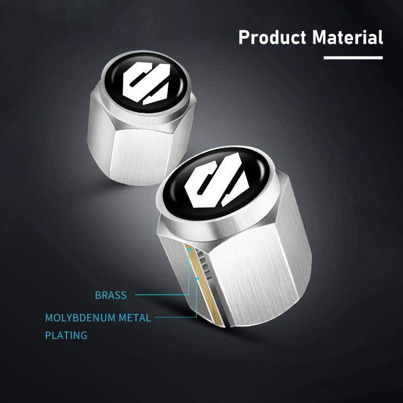 4pcs Car Wheel Tire Valve Caps Tyre Rim Stem Covers Universal For Toyota Alphard 2015 2016 2017 2018 2019 2020 Series Vellfire