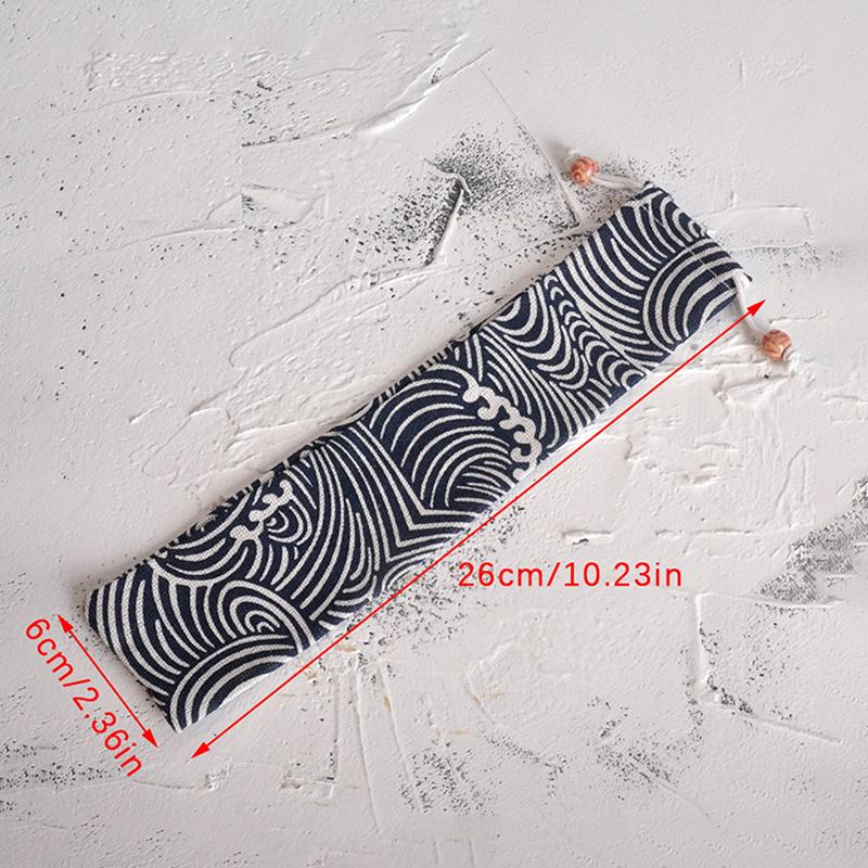 1ks opakovaně použitelný slaměný sáček sáček na kovové slámové příbory Barevné cestovní kempingové hůlky Lžíce Vidlička Nůž Úložný sáček Zásobník