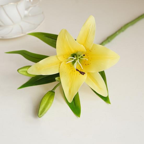 9 Pcs Artificial Lily Flowers for Easter Realistic White Fake Tiger Lilies