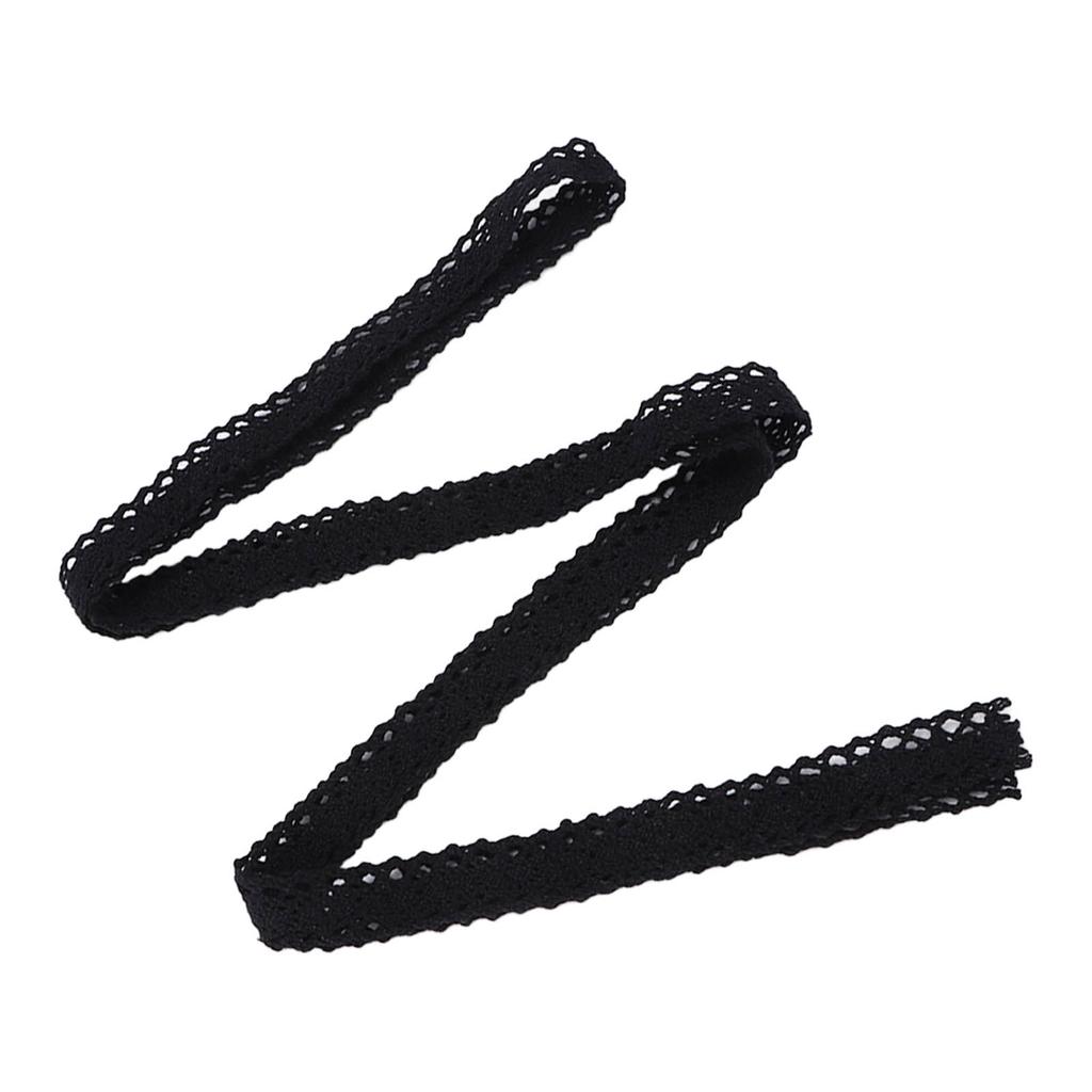 Lace Ribbon Cotton Thread 20 Yards Decorative Accessories for Clothing Tablecloth DecorationsBlack