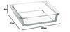 iwaki Heat-Resistant Glass Cake Pan, Baking Dish, Gratin Dish, Square, 25.5 x 21 x 6 cm, KBC222