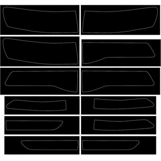 8 ks vinylová fólie na zatmavení zadních světel pro Jeep Grand Cherokee 2014 -