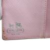 COACH compact Op art PVC Bifold Wallet beige PVC Used