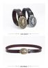 Men's Retro Cowhide Belt with Smooth Buckle - Korean Style, Trendy and Simple Wide Waistband.