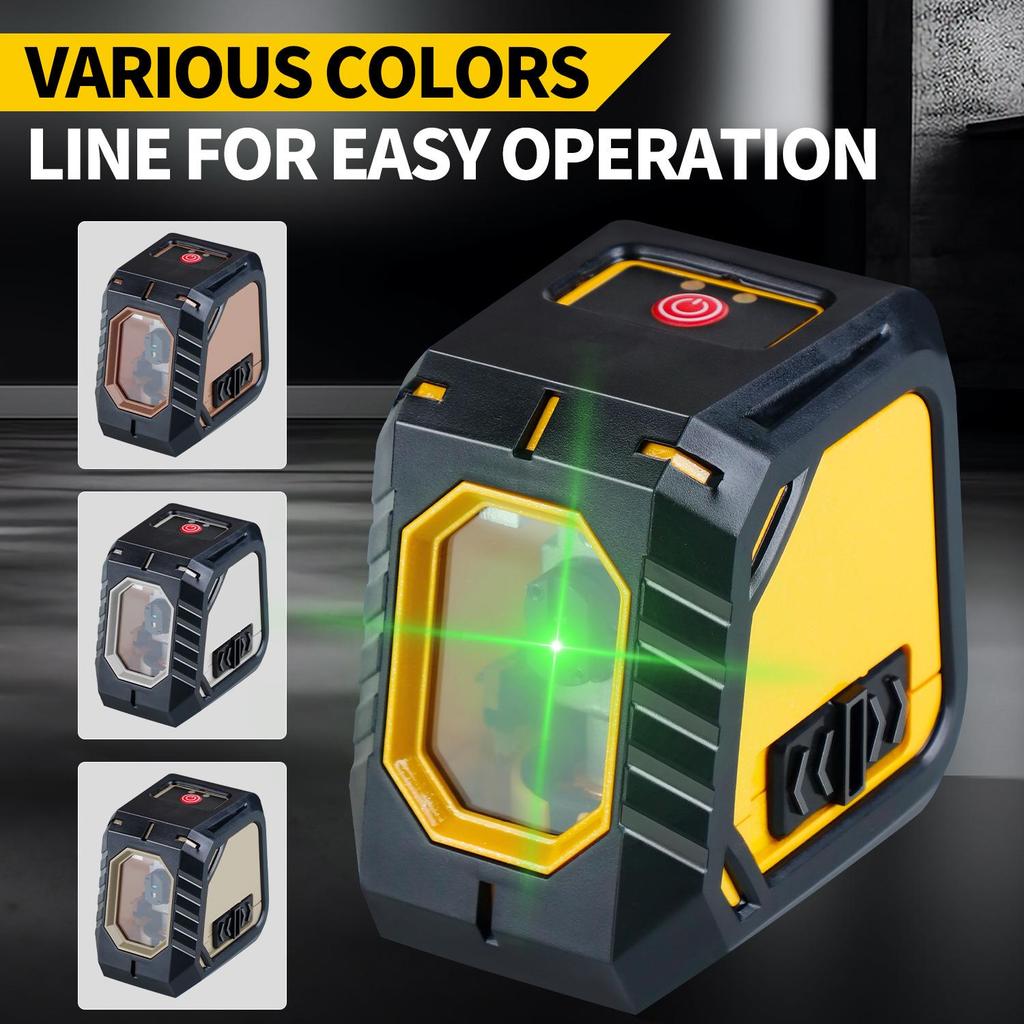 High-Brightness Green Laser Level: Two-Line Infrared Floor Leveling Tool