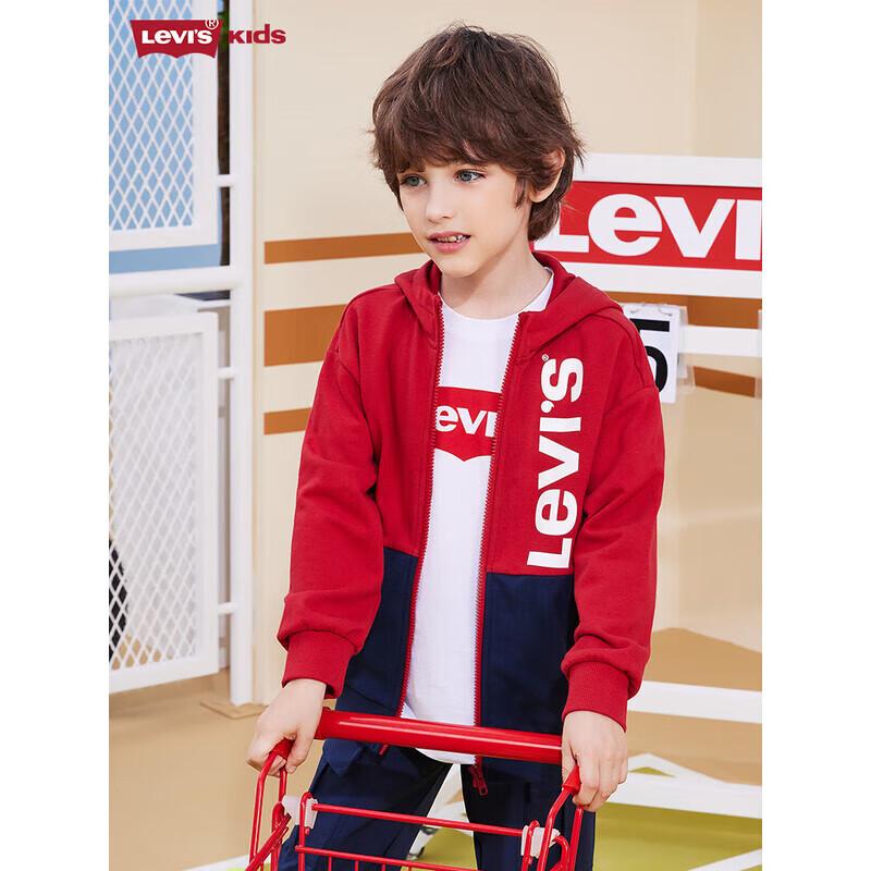 Levi s Kids Hooded Zip-Up Hoodie - Chili Red 6