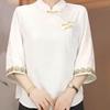 2026 Summer Chinese-Style Elegant Shirt for Middle-Aged & Elderly Women