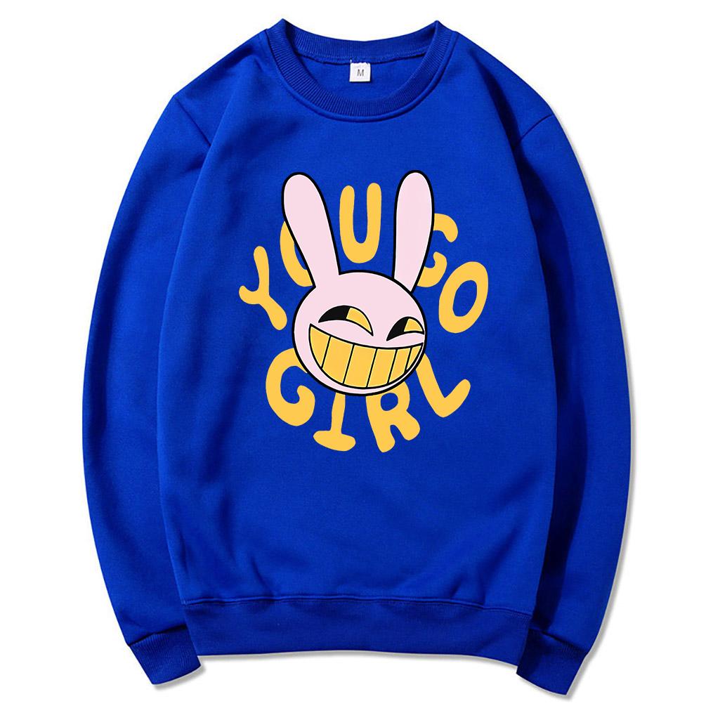 YOU GO GIRL Digital Circus Jax Hoodie Fashion Unisex Harajuku Funny Cute Rabbit Hoodie Unisex Cartoon Vintage Pullover Sweatshirt