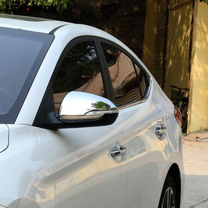 Rearview Side View Mirror Cover Trim For Hyundai Elantra Avante 2016 2017 2018   Chrome Protector Exterior Accessories