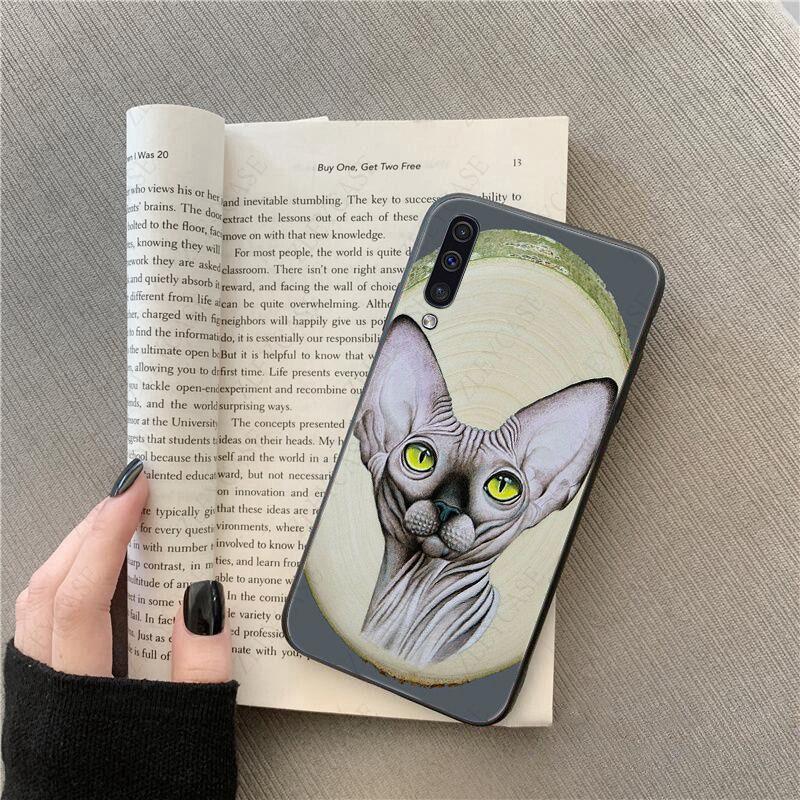 Tattoo Sphinx Cat  Phone Cover Shell For Samsung Galaxy A51 A71 A21S A10 A20S A20E A30S A40 A50 A70 A11 A40 M31 M30S Coque Case