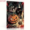 1pc 2D Flat Vintage Halloween Metal Sign - Spooky Iron Decor with Jack-O'-Lantern    Blood, Perfect for Bar/Kitchen   Holiday Gift