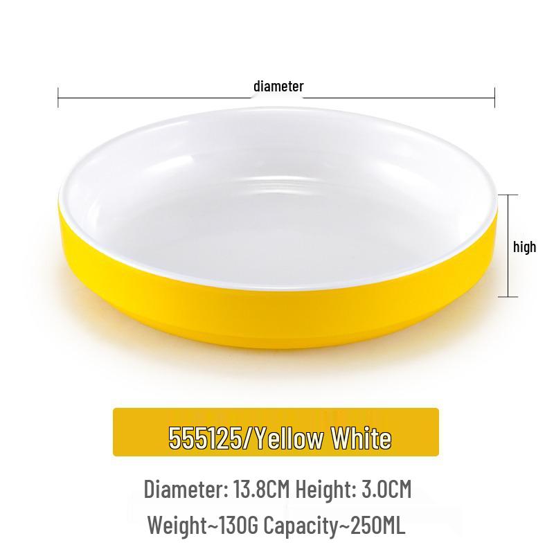 Small Melamine Bowl - Imitation Porcelain, Round Plastic Plate for Dipping Sauce or Snacks, Ideal for Commercial Use