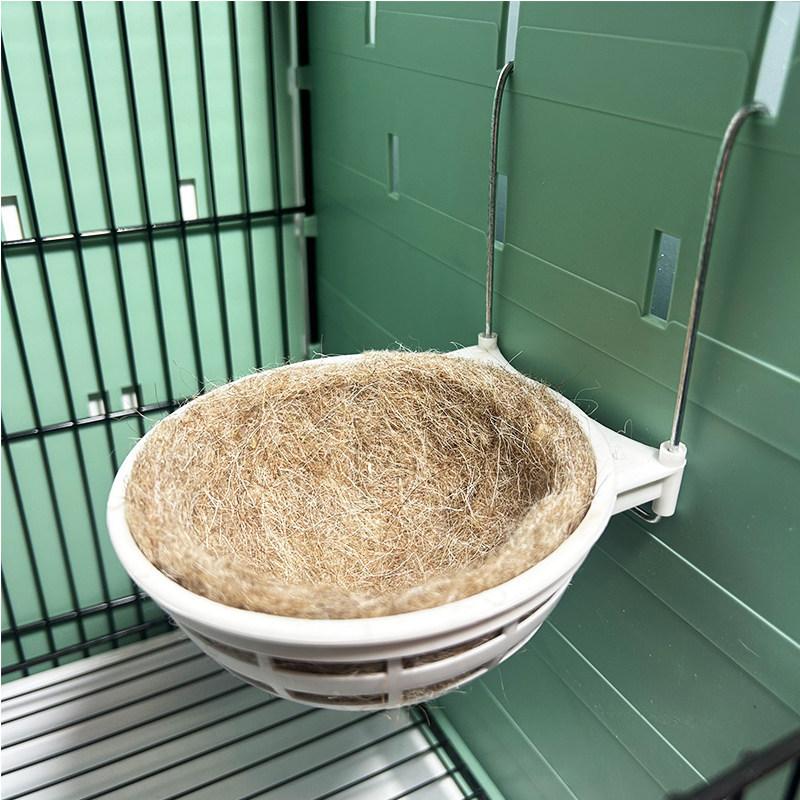 Warm Fiber Canary Bird Nest Hanging Breeding Hatching Bowl Small Bird Cage Bed Toy for Canaries Finches Parakeets