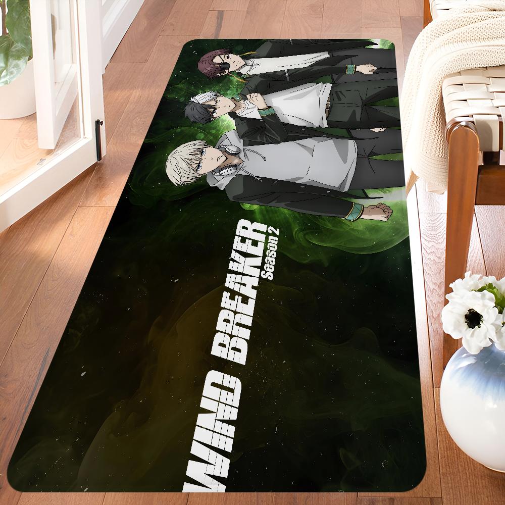 Wind Breaker Anime Room Mats Washable Non-Slip Living Room Sofa Chairs Area Mat Kitchen Alfombra
