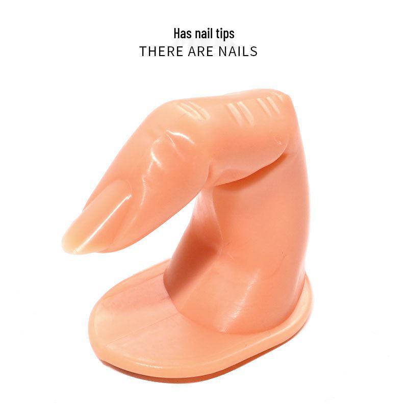 Nail Art Practice Finger Model: Two Types - With Nail & Without Nail, Adhesive Backing.