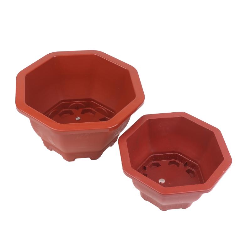 1Pc Hexagonal Plastic Flowerpot Reusable Bonsai Special Green Plant Classical Indoor Garden Decor Succulent Plants Planting