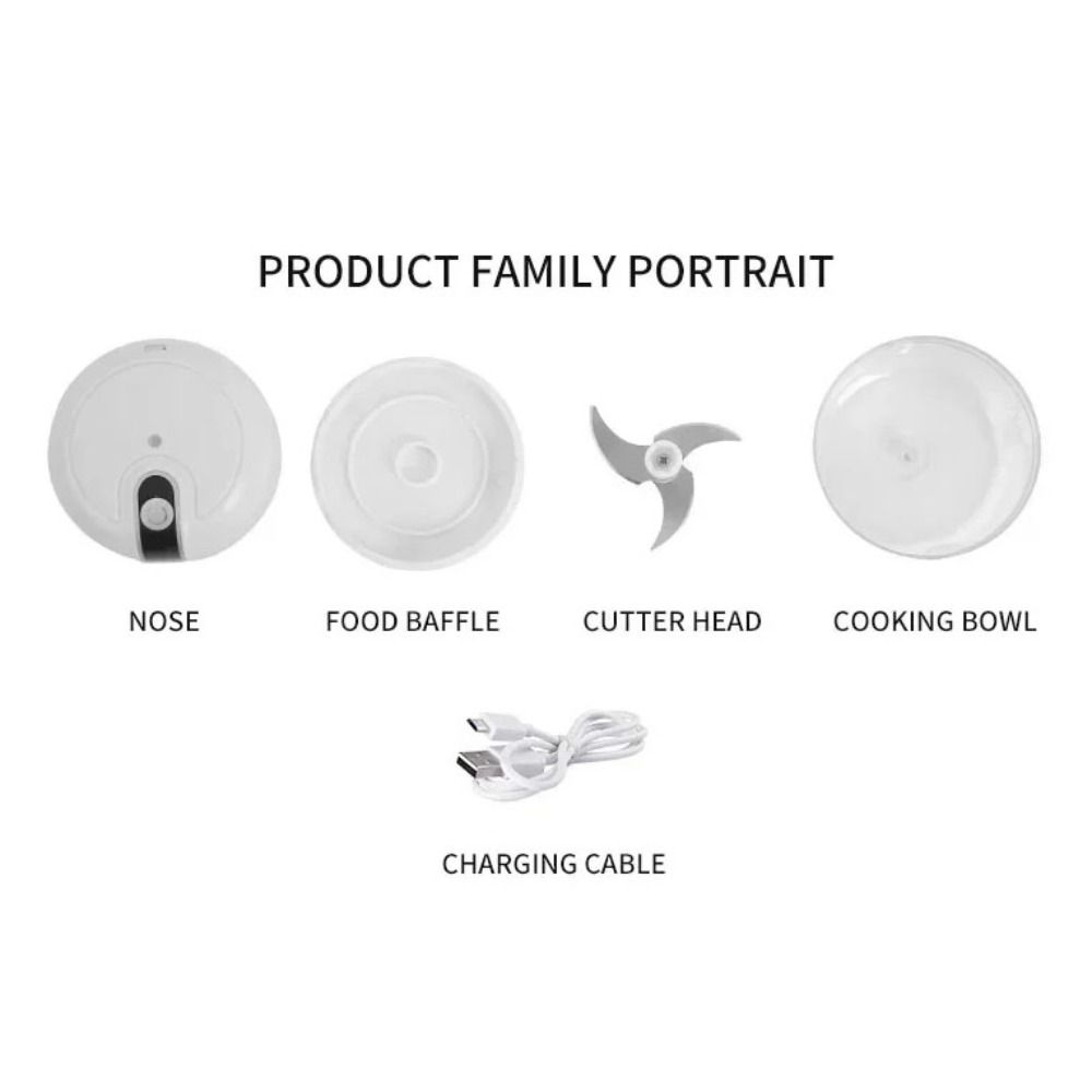 Electric Garlic Chopper Masher Food Mixer Household Garlic Grinder  for Pepper Meat