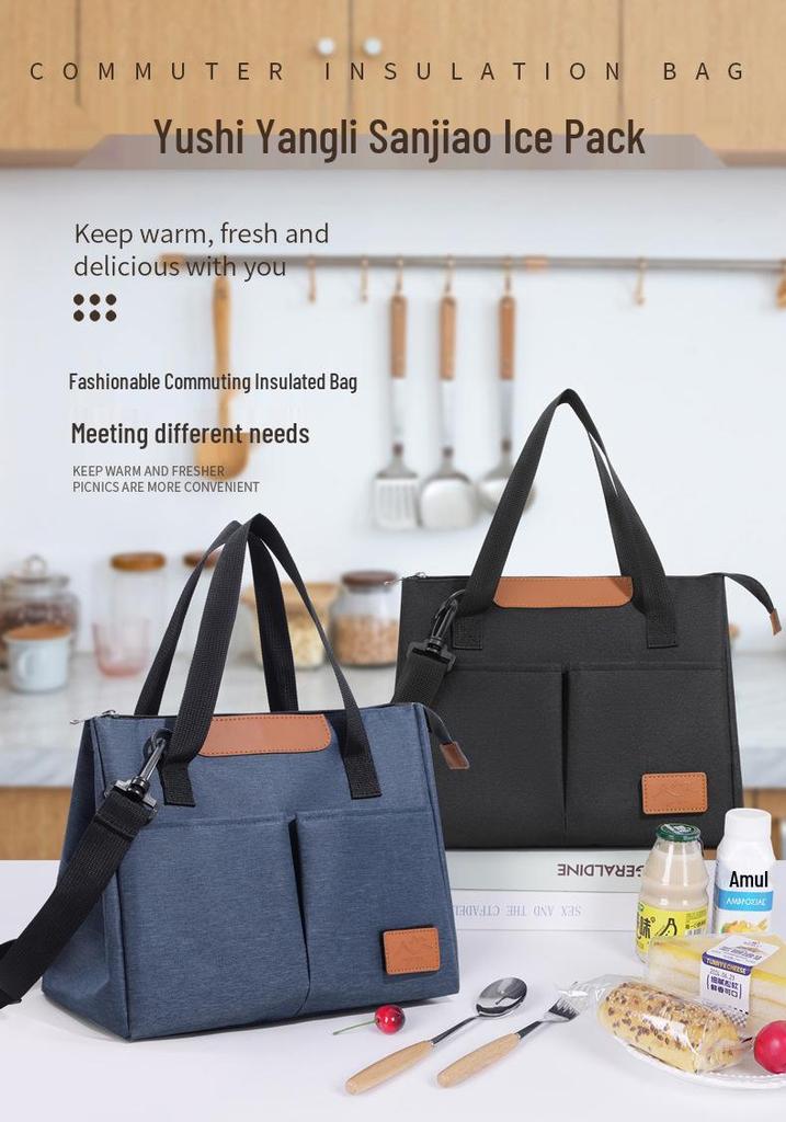 Triangle Large Capacity Insulated Travel Lunch Bag - Hot Selling Fashionable Fresh-Keeping Ice Pack Carrier