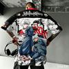 New Men Jujutsu Kaisen Gojo Geto Graphic T-Shirt Anime Print Oversized Short Sleeve Breathable Quick Dry Mesh Y2K Street Outfit