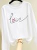 (Asian Size) trend love style cute Graphic Tee Clothing Print T Shirt Women autumn winter spring Casual Fashion Top o-neck Long Sleeve T-shirts