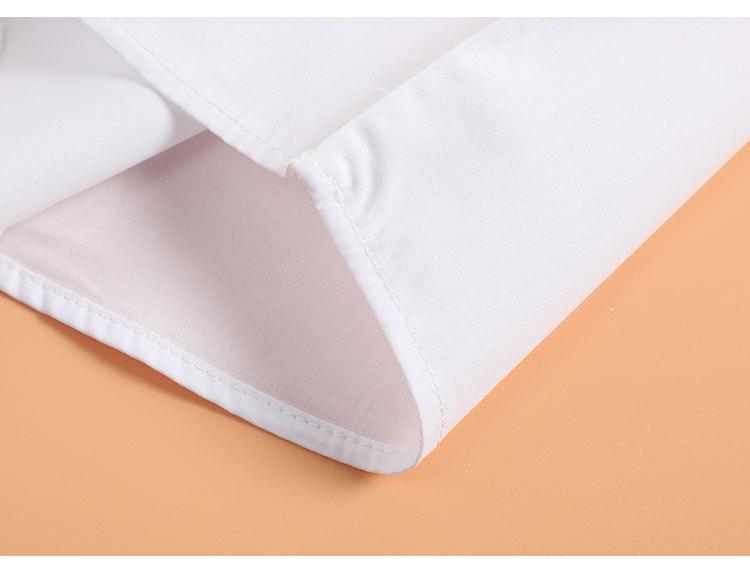 Boys' Blue Short-Sleeve School Uniform Shirt - Thin, Pure Cotton Summer Formal Wear for Middle & Big Kids