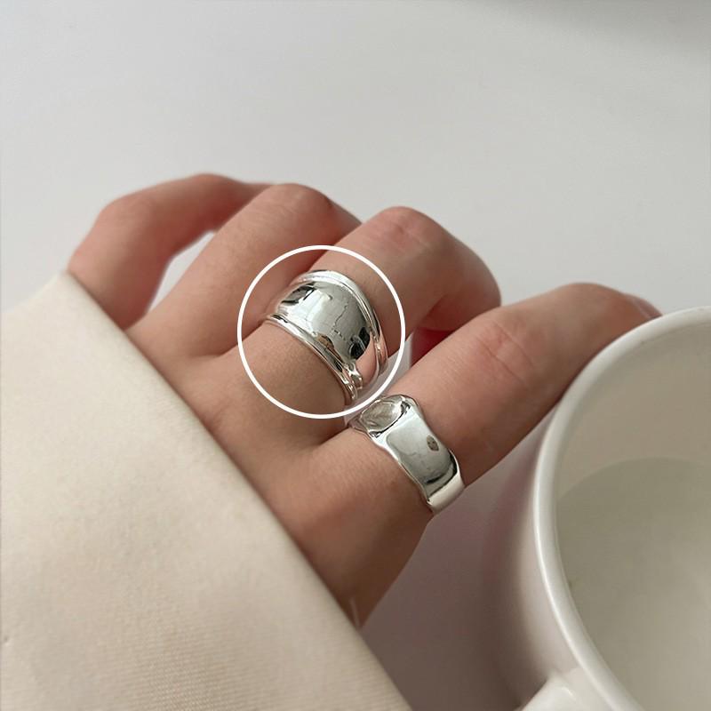 Korean Style Irregular 925 Sterling Silver Women's Versatile Ring, Non-Fading Niche Ins Design