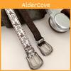 Retro Artistic Pu Waist Belt For Women With Alloy Buckle For Vintage Fashion Styling