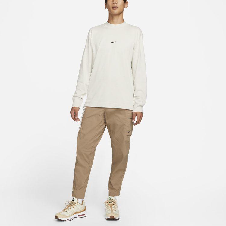 Nike T Shirts Men's Beige Crew Neck Moderate Straight Fit DD7029-072