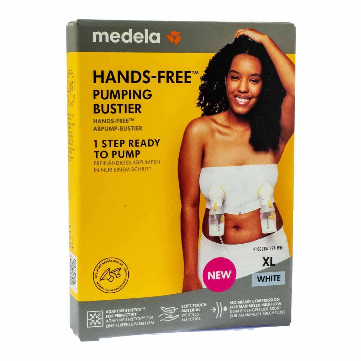[Medela] Hands-Free Breastfeeding Bra White S Relax with both hands free. Express milk while using your smartphone, reading, or snacking. Fits your bo