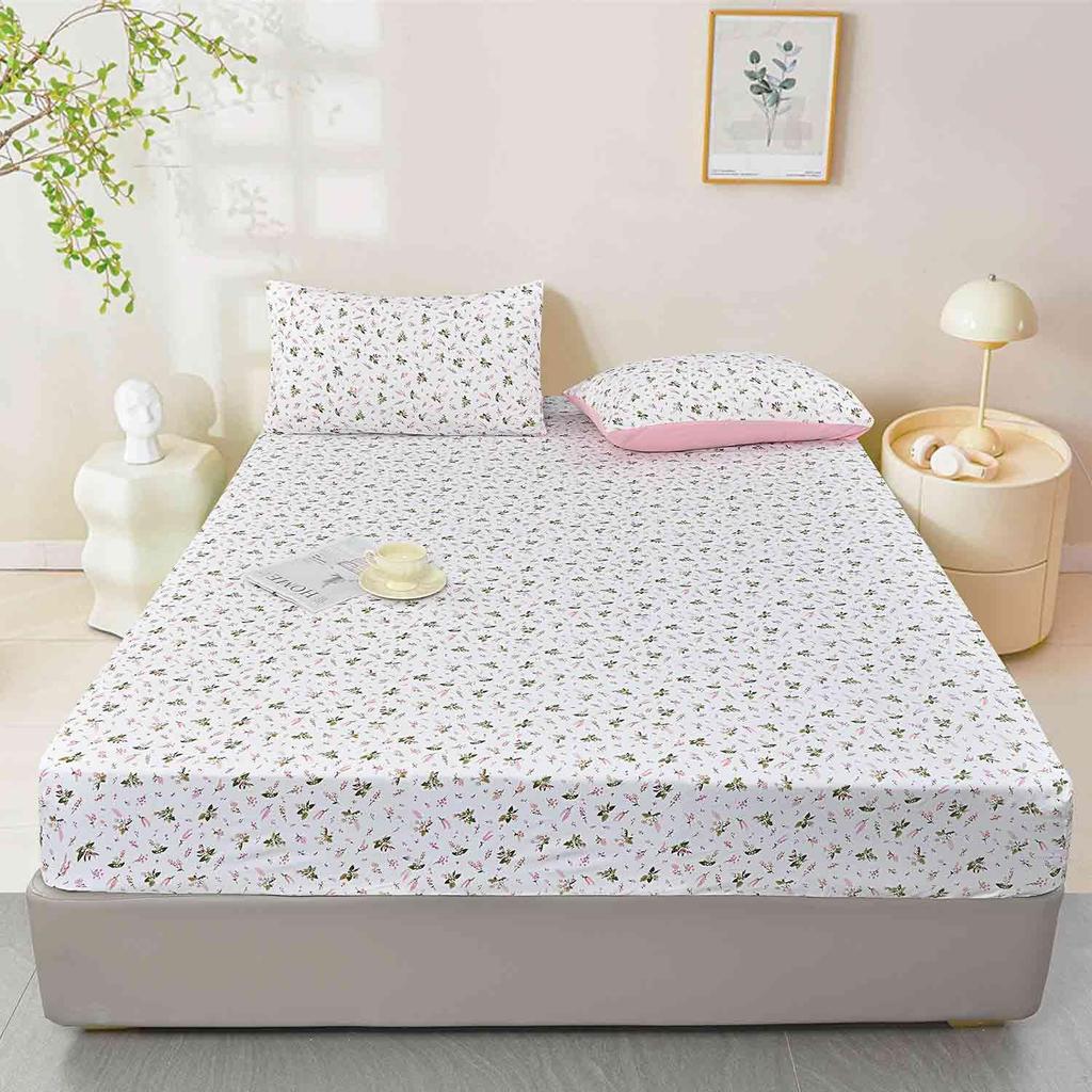 Flower And Plant Pattern Bed Hat Three-Piece Digital Printing Bedding Bed Hat Three-Piece Set Children And Adults