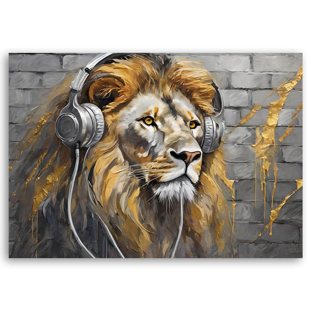 Canvas print, Lion Music Animals