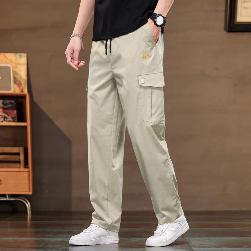 JEEP Men s Breathable Straight-Leg Casual Workwear Pants 3XL