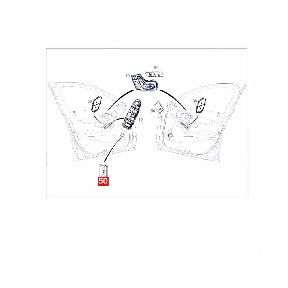 &+Brown Trunk Lid Tailgate Control Switch for Benz GLC (C253) (X253) 2016-